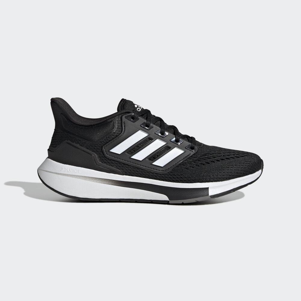 Adidas EQ21 Run GY2207 女 慢跑鞋 運動 休閒 輕量 支撐 緩衝 彈力 愛迪達 黑 白