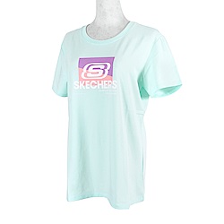 Skechers Shirts [L221W002-0146] 女 T恤 短袖 棉質 舒適 休閒 淺綠