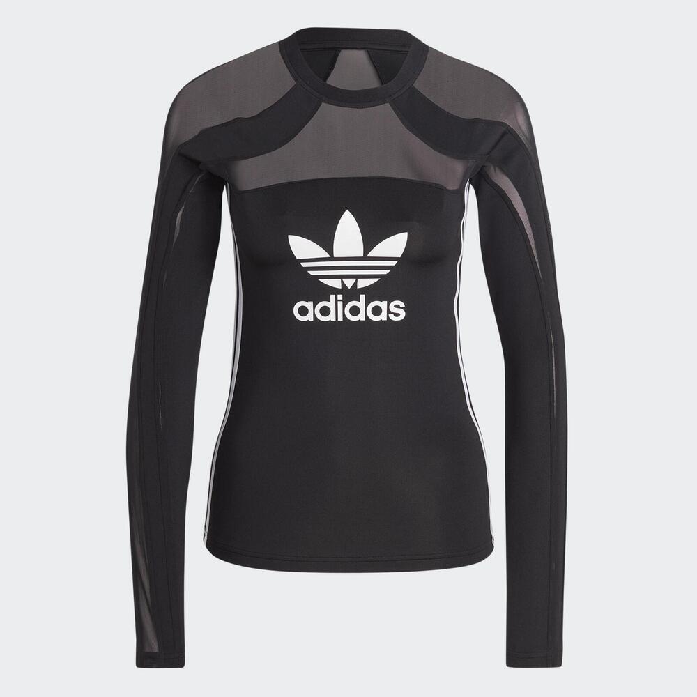 Adidas Mesh Top [II6115] 女長袖上衣運動休閒拼接吸濕排汗時尚穿搭