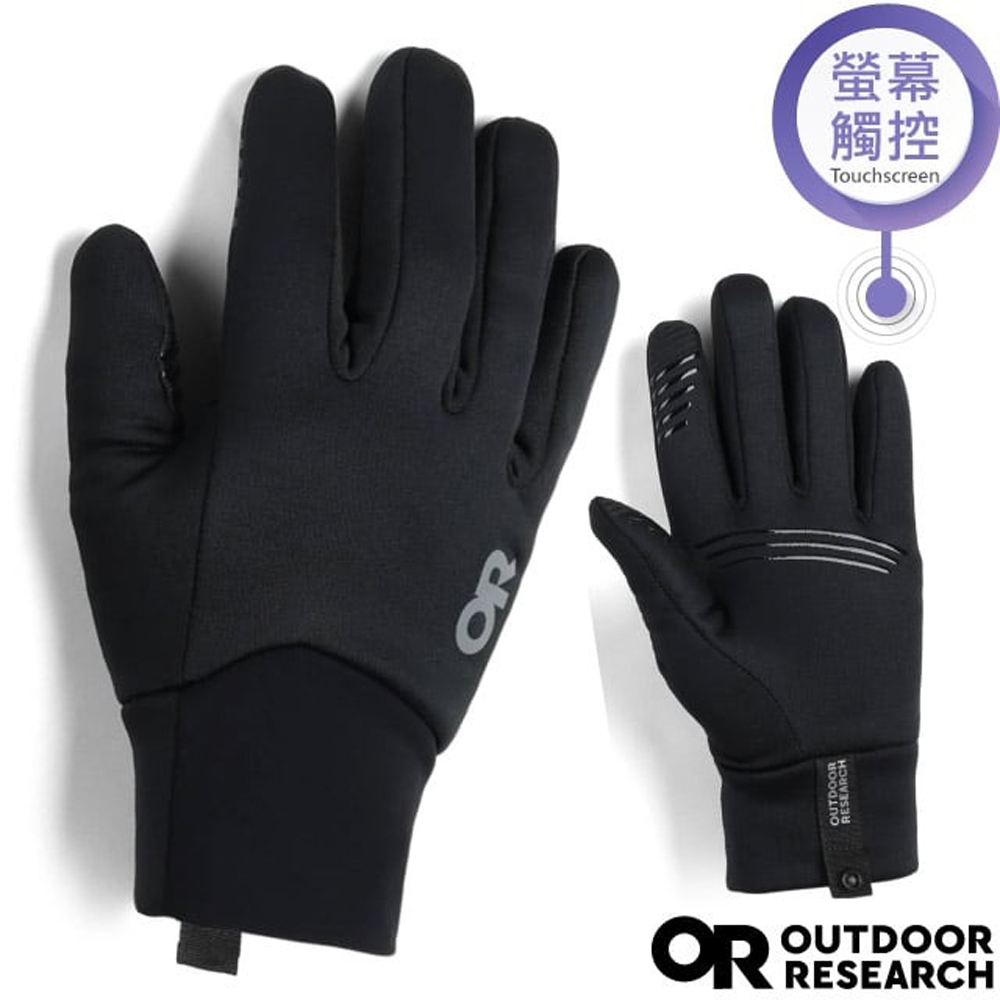 【Outdoor Research】男 中量級透氣保暖智慧抓絨手套(可觸控)_OR300558-0001 黑