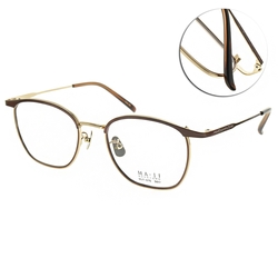 MA-JI MASATOMO 光學眼鏡 金屬方框款 鈦眼鏡/棕-拉絲金 #MJT075 C2