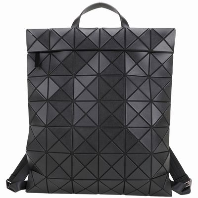 ISSEY MIYAKE 三宅一生 BAOBAO 6x7 壓紋皮革幾何手提後背包(黑色)