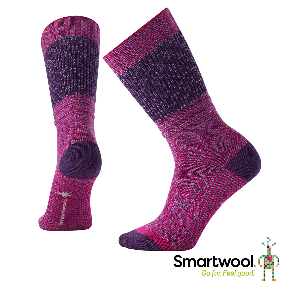 SmartWool 跳舞雪花中長襪 紫莓色