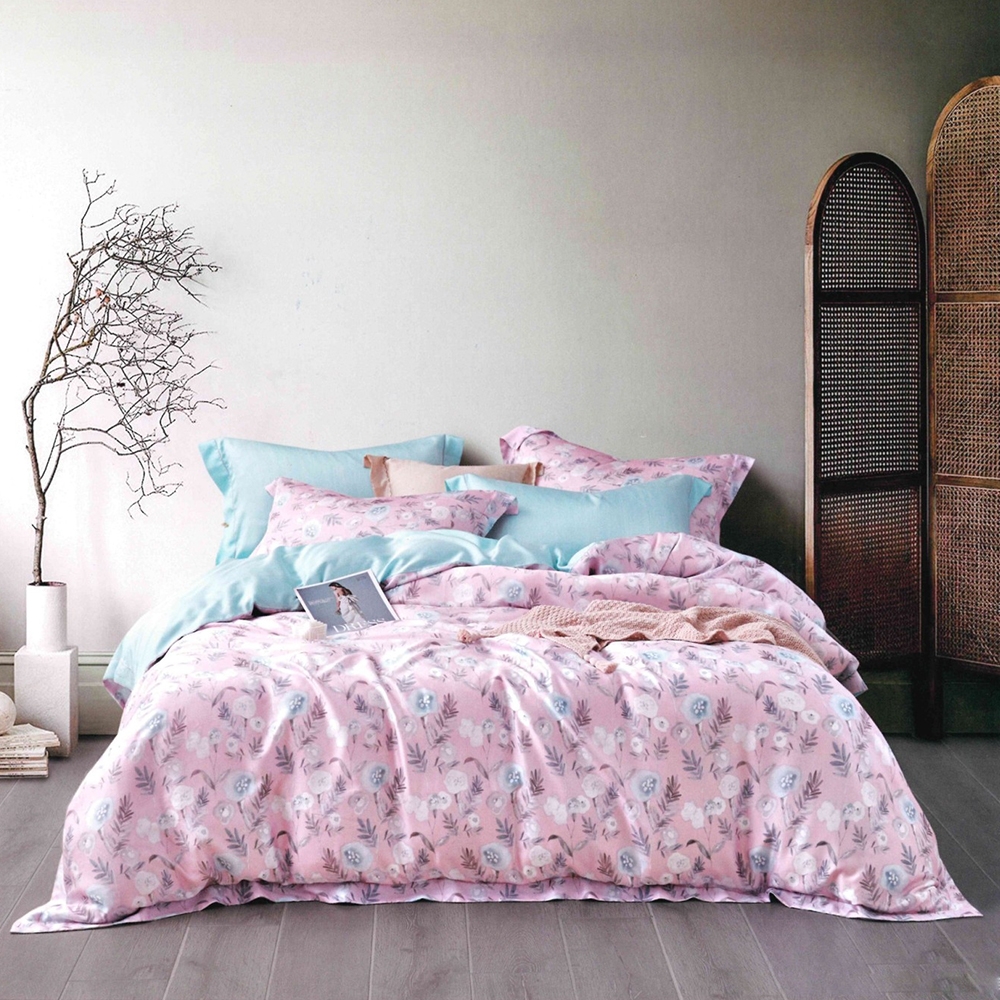 Saint Rose 流琦 雙人頂級精緻100%純天絲枕套床包三件組
