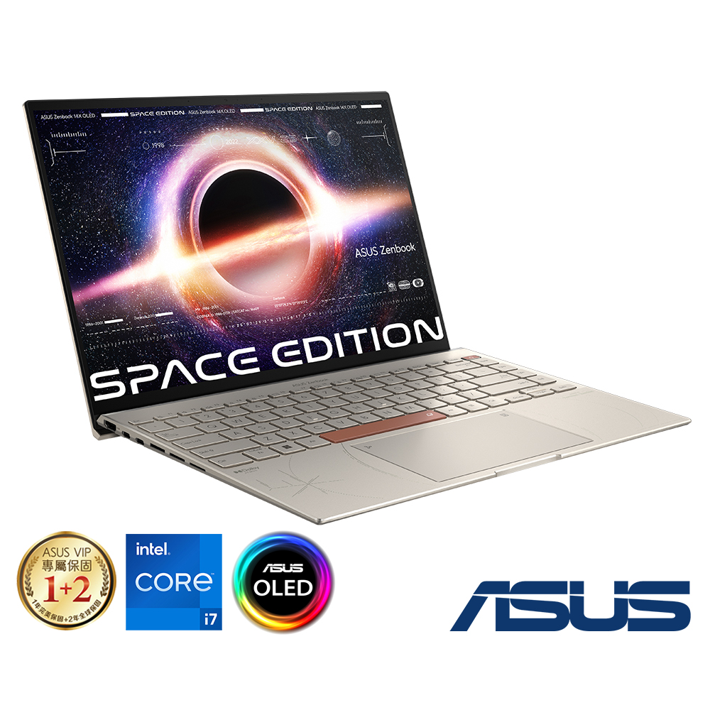 ASUS UX5401ZAS 14吋2.8K觸控筆電 (i7-12700H/16G/1TB SSD/Win 11/太空紀念版 SPACE EDITION/ZenBook 14X OLED)