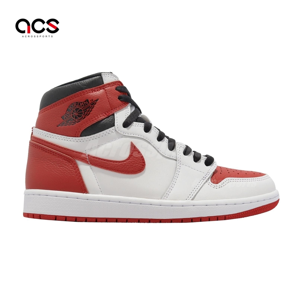 Nike 休閒鞋Air Jordan 1 Retro High OG 白紅黑男鞋Heritage AJ1