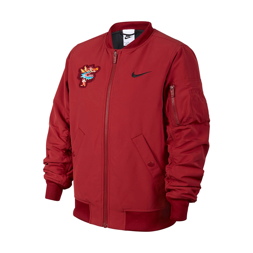 Nike K NSW Cny Varsity Jkt Gcel 大童 紅 龍年 夾克 外套 FZ6416-657