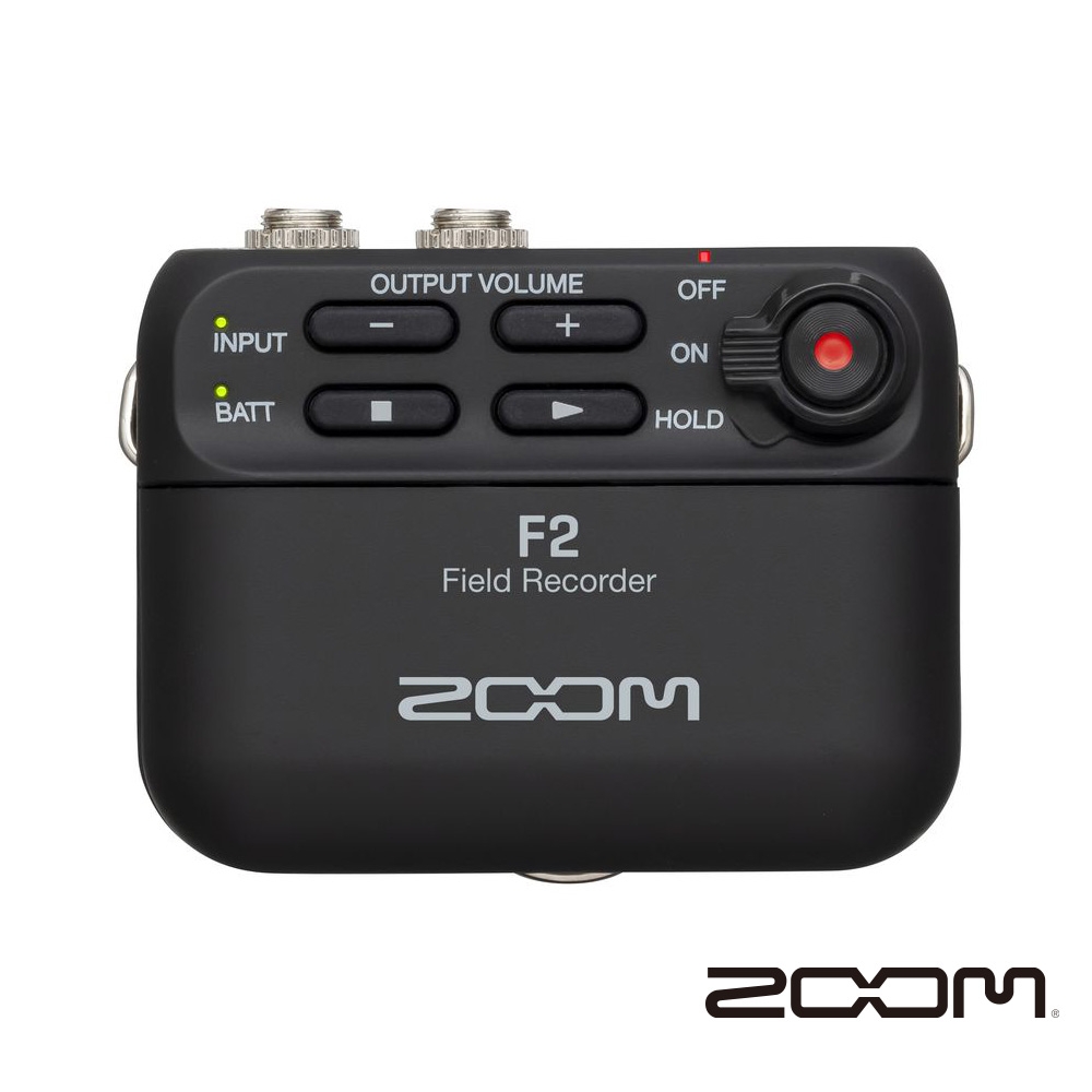 ZOOM F2 微型錄音機+領夾麥克風套組(黑)-公司貨