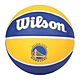 WILSON NBA隊徽系列21 勇士隊橡膠籃球#7-室外 7號球 威爾森 WTB1300XBGOL 藍黃白 product thumbnail 1