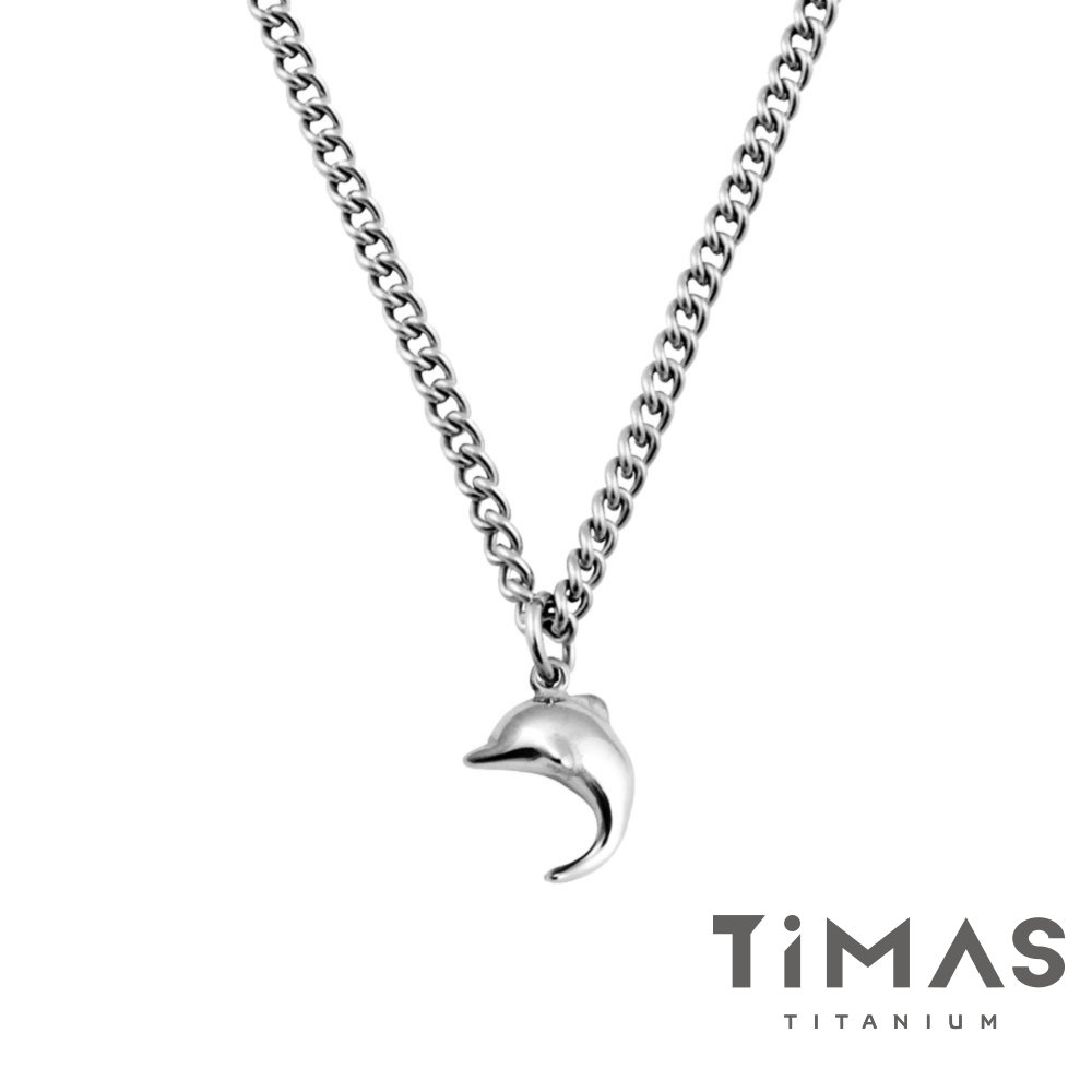 TiMAS《俏皮小海豚》純鈦項鍊(M02D)
