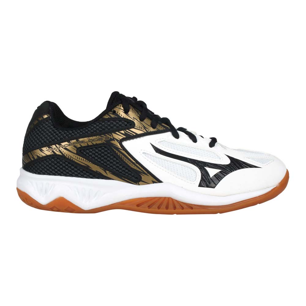 MIZUNO THUNDER BLADE 3 男女排球鞋-2.5E 美津濃 V1GA217008 白黑金