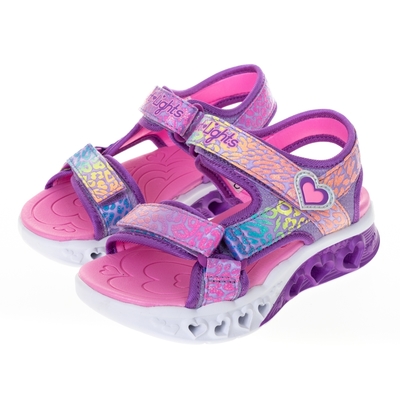 SKECHERS 女童涼拖鞋系列 燈鞋 FLUTTER HEARTS SANDAL - 302967LLVMT