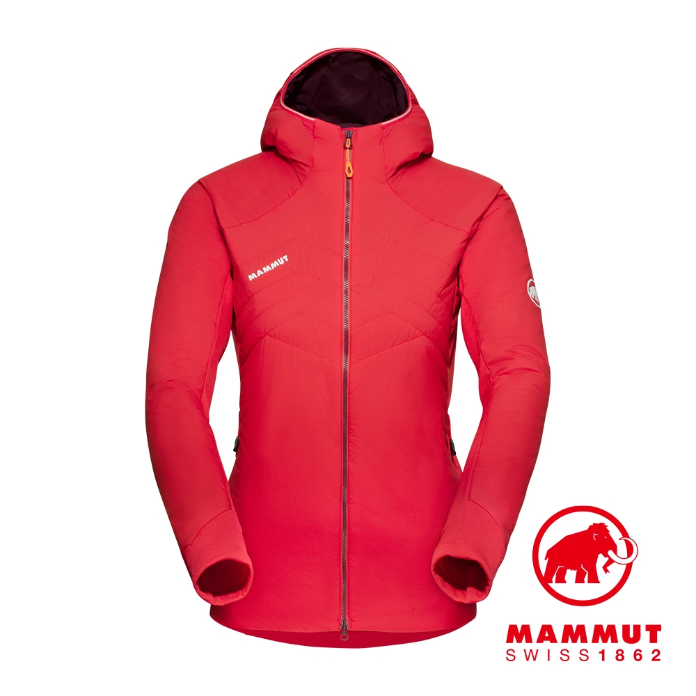 【Mammut 長毛象】Rime Light IN Flex Hooded Jacket 輕量機能化纖連帽外套 日落紅/葡萄紫 女款 #1013-02160