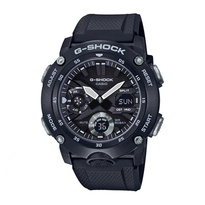 casio 卡西歐 g-shock 雙顯手錶ga-2000s-1a-黑/51.2mm