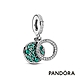 【Pandora官方直營】璀璨綠色雙圓吊飾-絕版品 product thumbnail 1