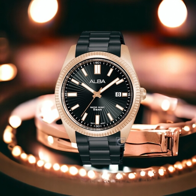 ALBA 雅柏 Prestige 簡約三針 時尚腕錶-42.2mm雙色(VJ42-X353SD/AS9T56X1)
