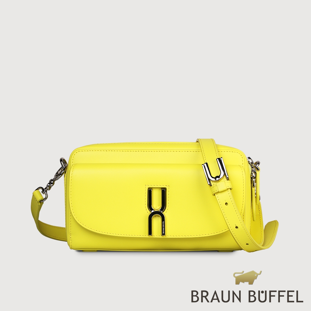 【BRAUN BUFFEL 德國小金牛】台灣總代理  賽德琳 斜背包-青檸色/BF828-11-CYL