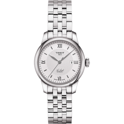 TISSOT 天梭 官方授權 Le Locle 力洛克羅馬機械女錶 新春送禮-銀/29mm T0062071103800