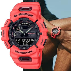 CASIO卡西歐 G-SHOCK 智慧藍芽 健身鍛鍊運動雙顯錶 GBA-900-4A 亮橙色