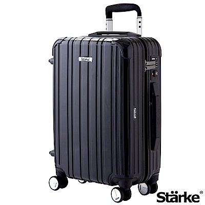 Starke 旅人系列 22吋TSA海關鎖拉鏈行李登機箱 -黑色
