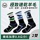 【WOAWOA】台灣特有種 極致速乾運動羊毛登山襪 | M/L/XL-2入組 (羊毛襪 登山襪 保暖襪 除臭襪 襪子 厚襪) product thumbnail 1