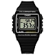 CASIO 卡西歐 計時電子橡膠手錶-黑色 W-215H-1A 38mm product thumbnail 1