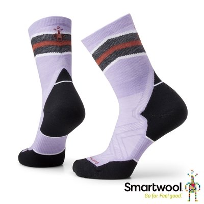 官方直營 Smartwool 女機能跑步局部輕量減震中筒襪 紫色 美麗諾羊毛襪 跑襪 保暖襪 除臭襪