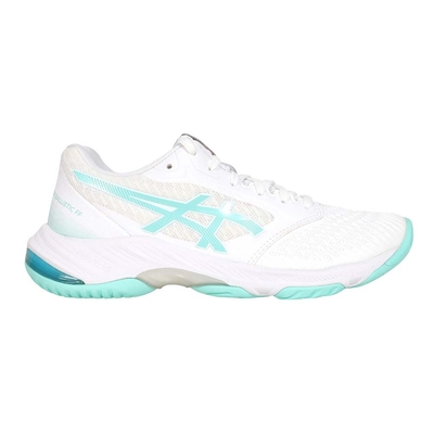 ASICS NETBURNER BALLISTIC FF 3 女排羽球鞋 1052A069-106 白湖水綠