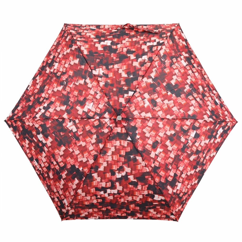 LONGCHAMP 漸層筆刷印花折疊傘(紅彩)