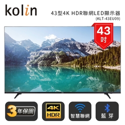 【Kolin 歌林】43型HDR 4K聯網 LED顯示器+含視訊盒