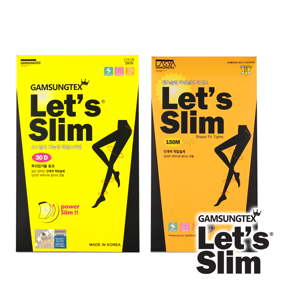 Let s Slim 30D壓力瘦腿襪+150M壓力超強瘦腿襪(黑色)(韓國原裝進口)