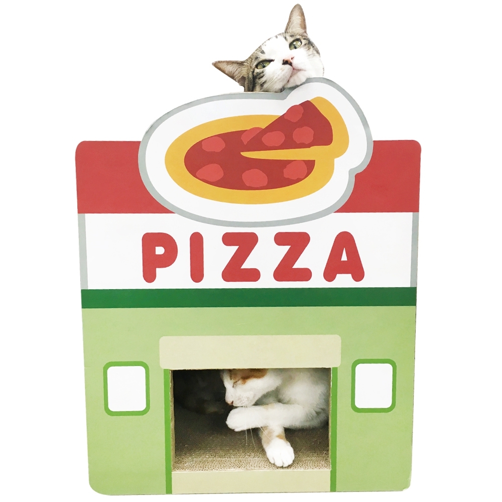 寵喵樂 美食街 披薩屋造型貓抓板 SY-472
