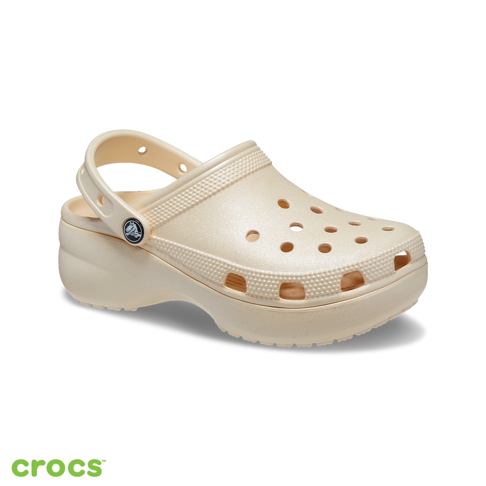 Crocs 卡駱馳 (女鞋) 經典厚底閃亮克駱格-208590-108