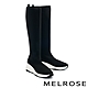 長靴 MELROSE 極簡率性舒適彈力飛織布厚底長靴－黑 product thumbnail 1