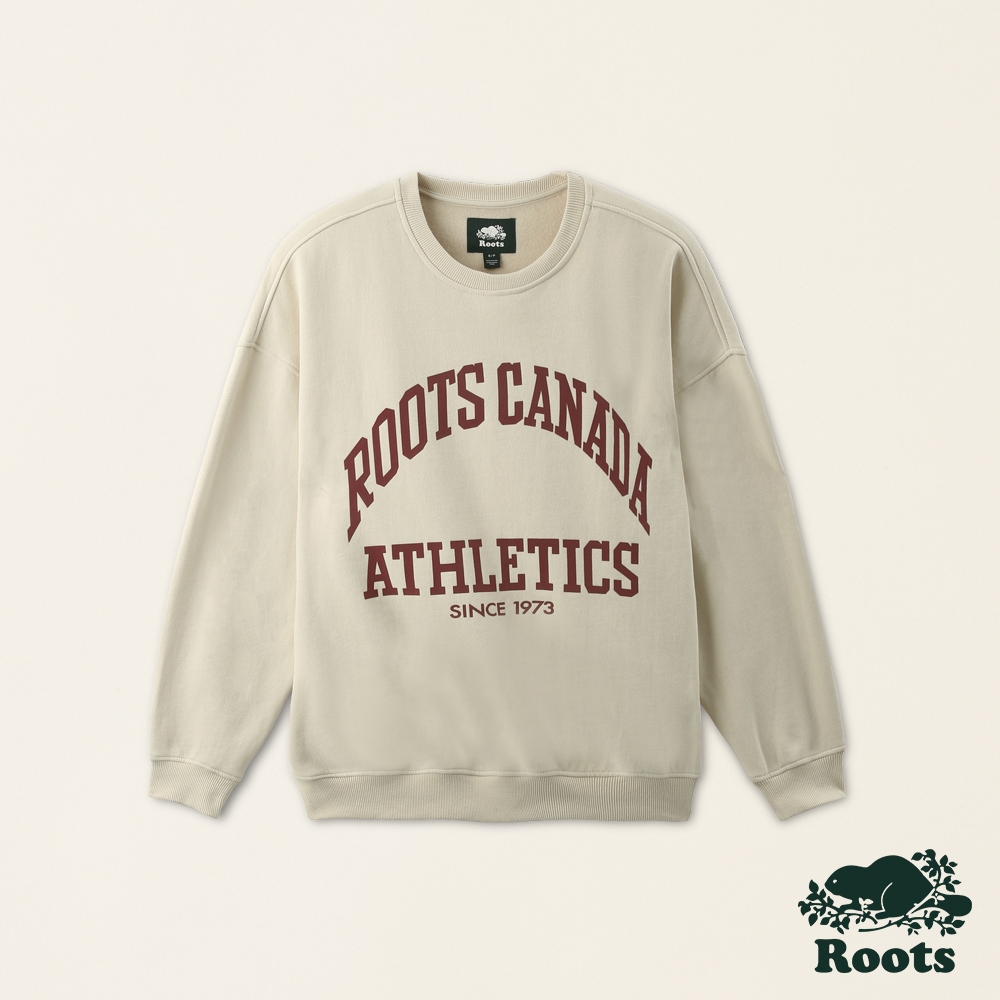 Roots 女裝- ATHLETICS圓領上衣-沙灘色