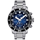 Tissot 天梭Seastar系列 海星300三眼計時潛水腕錶-45mm/漸層藍鋼帶 product thumbnail 1