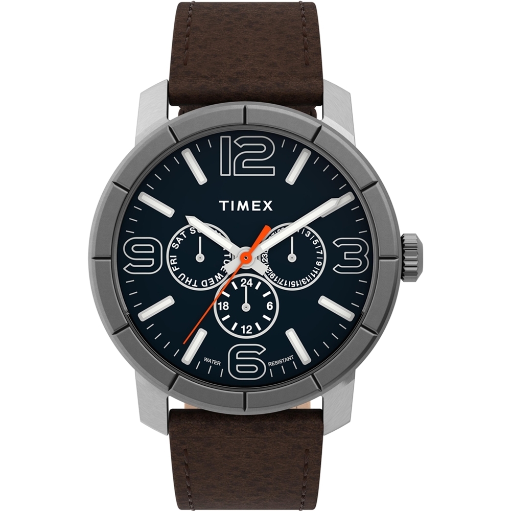 TIMEX 天美時 風格系列 經典手錶- 深藍咖/44mm