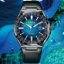 CITIZEN星辰 GENT S系列 千彩之海 光動能 鈦金屬電波腕錶 母親節 禮物 42.5mm/CB0215-18L