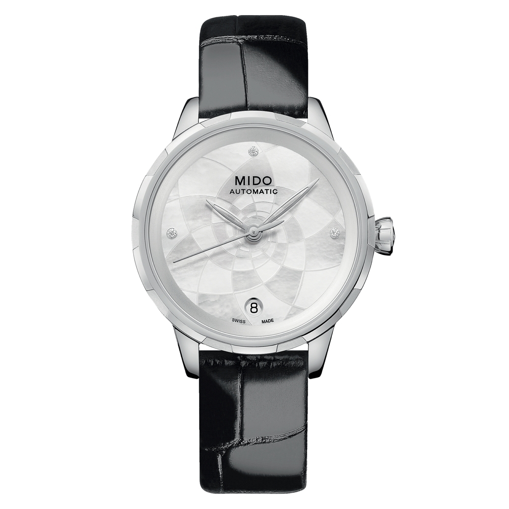 MIDO美度 官方授權經銷商M3 RAINFLOWER花雨系列 真鑽機械腕錶 34mm/ M0432071611600