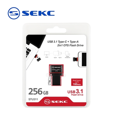 SEKC STU311 USB3.1 Type C OTG 256GB雙頭隨身碟
