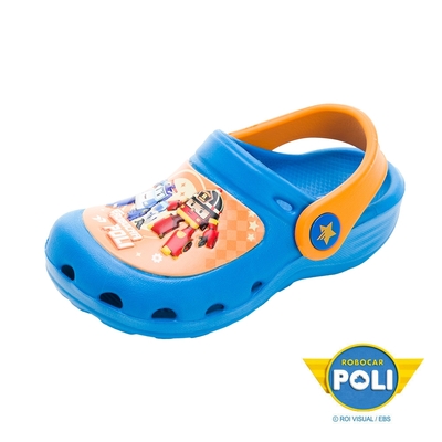 【POLI 波力】救援小英雄 輕量洞洞鞋/透氣 防水 好穿脫 MIT正版 藍/POKG34316