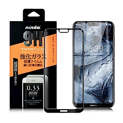 NISDA for NOKIA 6.1 Plus 完美滿版玻璃保護貼-黑