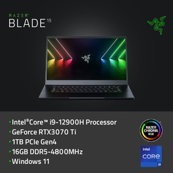 雷蛇Razer Blade RZ09-0421NTG3-R3T1 15.6吋 電競筆電(i9-12900H/RTX3070Ti/1TB SSD/16GB)