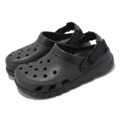 Crocs 涼拖鞋 Duet Max II Clog 男女鞋 黑 渦輪克駱格 魔鬼氈 可調節 卡駱馳 208776001