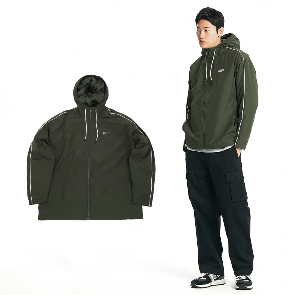 New Balance 連帽外套 Essentials Jacket 男款 綠 長袖 寬鬆 保暖 美版 NB 紐巴倫 MJ33537KOU