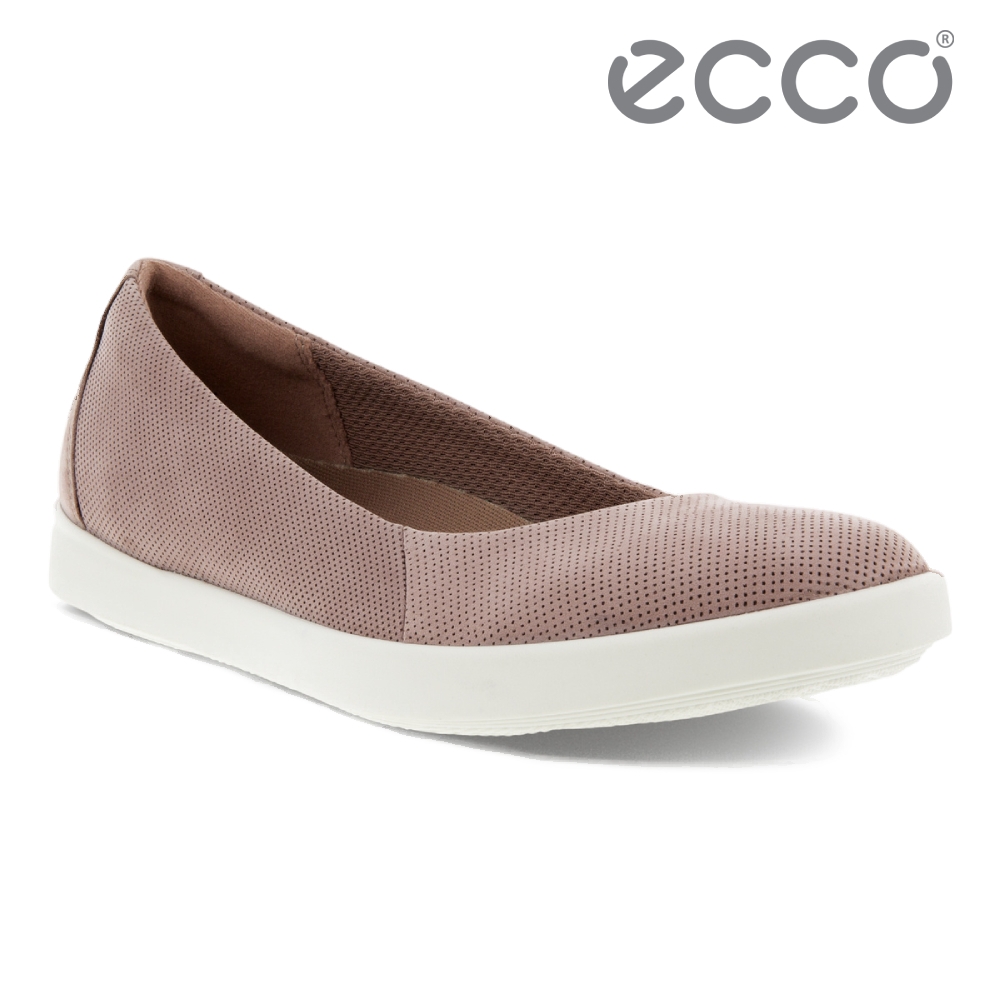 ECCO BARENTZ 簡約透氣套入式平底休閒鞋 網路獨家 女鞋 木粉色 product image 1