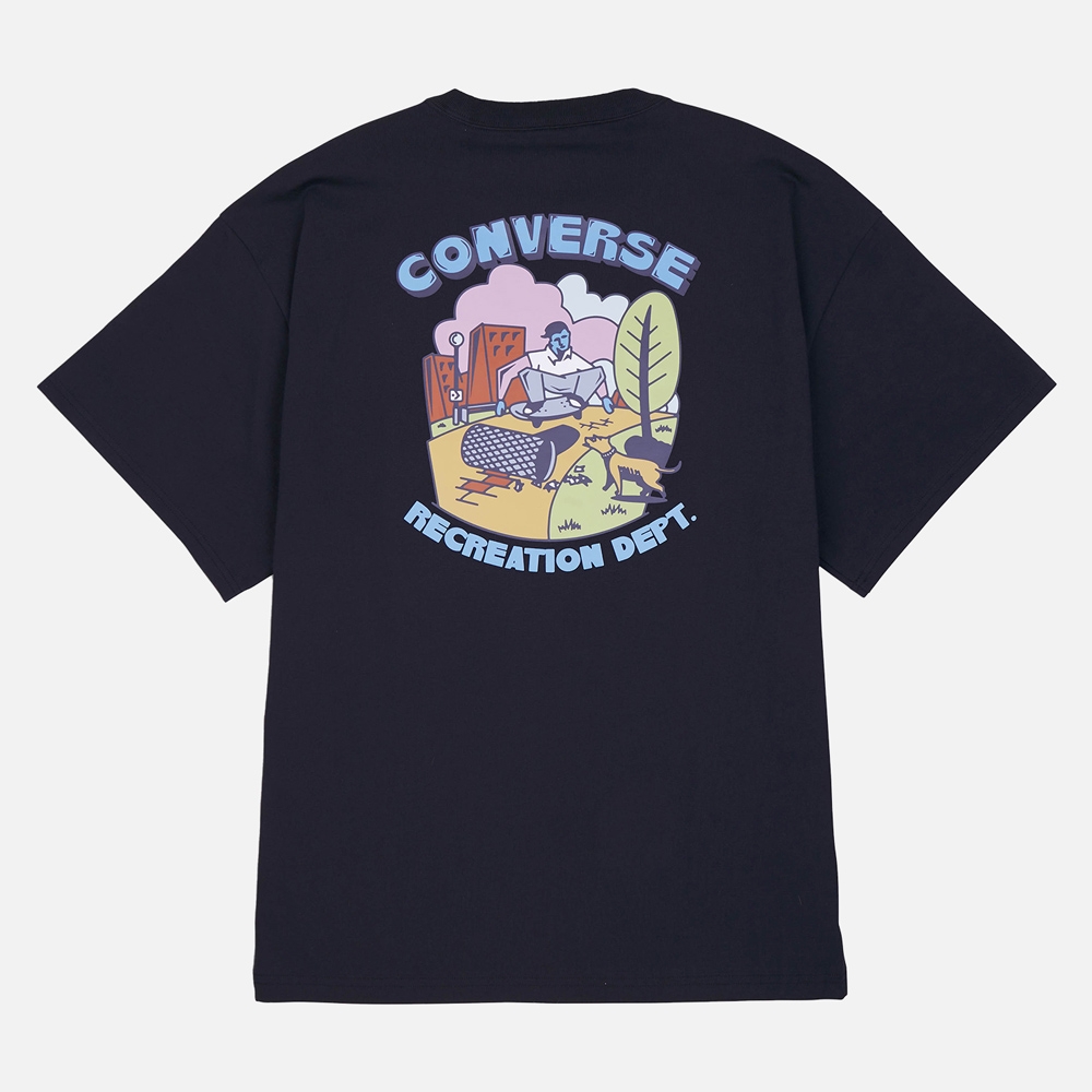 CONVERSE RECREATIONAL SKATER GRAPHIC TEE 短袖上衣 男 黑色-10026151-A01