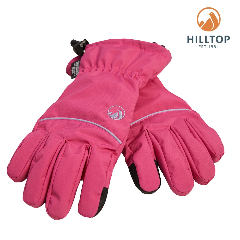 Hilltop 山頂鳥 3M科技保暖棉可觸控防水手套 PH46XXK6 粉