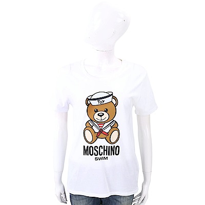 MOSCHINO Swim 水手泰迪熊寶寶白色棉質T恤