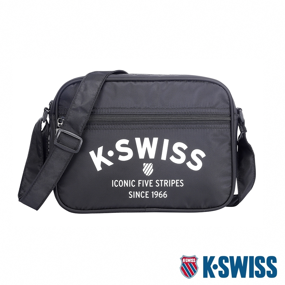 K-SWISS KS Logo Shoulder Bag 2休閒斜背包-黑